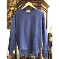 100%喀什米爾&lt;圓領&gt;羊毛衣. Cashmere.Pashmina #藍灰(L)