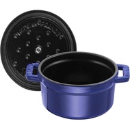 Staub Cast Iron 0.25-qt Mini Round Cocotte - Dark Blue