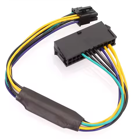 ATX PSU Power Supply Cable Adapter 24 to 8 Pin Connector For DELL Optiplex 3020 3046 5040 7020 7040 