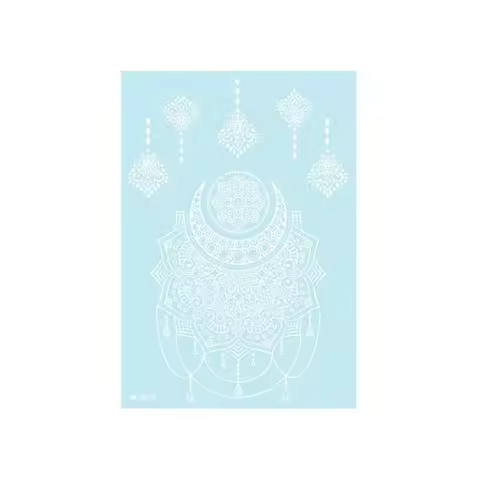 Leg Arm Luminous Henna Tattoo Sticker White Wedding Tool White Henna Tattoo Decals Glowing Waterproo