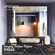 Cermin LED Gantung Aesthetic Bathroom Mirror | Rak Cermin Estetik Minimalis Mewah | Tolet Kamar Mand