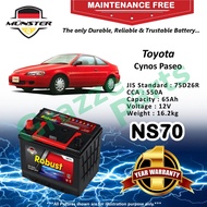 Münster Robust MF CMF NS70 | NS70R | 75D26R (65AH) Car Battery Bateri Kereta for Toyota Cynos Paseo