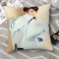Lee Min-ho·Light Blue Relaxed Vibe Square Double-Sided Digital Print Pillowcase|Skin-Friendly Textur