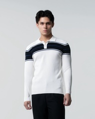 BALVEIN - Santo Stripe Long Sleeve Knit Polo