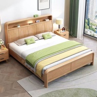 【SG Sellers】 Storage Bed Frame Storage Bed Frame with Storage Drawers Solid Wooden Bed Frame  Bed Frame With Mattress Single/Queen/King Bed Frame