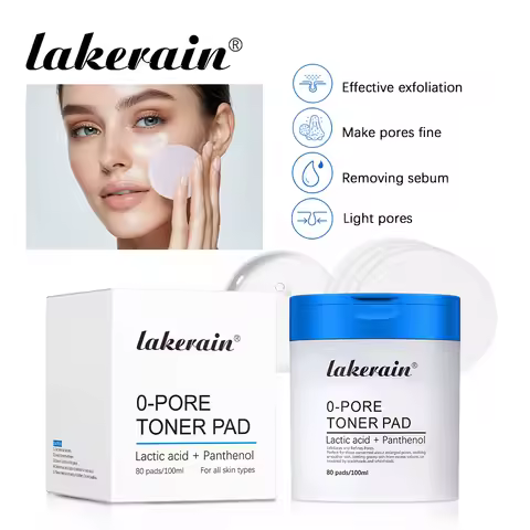 Lakerain Zero Pore Pad Toner Pad Salicylic Acid Dual-Textured Facial Toner Pads For Exfoliation Pore