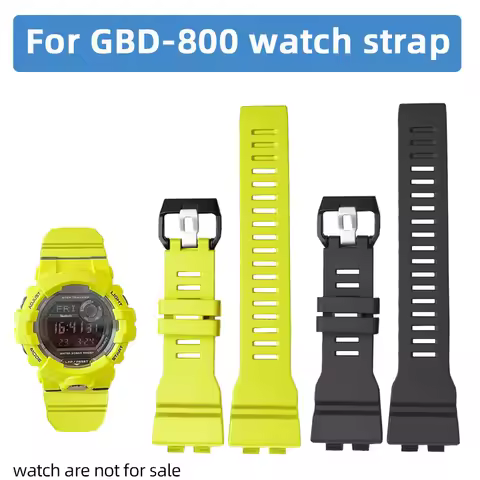 For Casio G-shock 5554 GBD-800 GBD-800-2/-7 GBA-800 GBA-800uc 3464 Watch Band Multi Black Color Resi