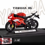 （จัดส่งจากกรุงเทพ）YAMAHA R6รุ่นของสะสมโมเดลรถมอเตอร์ไซค์1：18