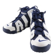 二手 Nike Air More Uptempo 奧運男運動鞋，白色/海軍藍，皮革，414962-104
