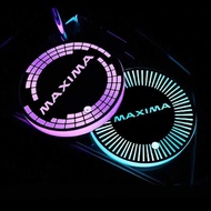 For Nissan Maxima Colorful LED Car Coaster Light Auto Drinking Bottle Pad Lamp USB Charging Atmosphe