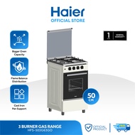 [TOP SELLER] Haier HFS-503G63GO 50cm Gas Range 3 Burners with 63L Single Burner Gas Oven for Baking