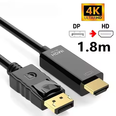 DisplayPort to HDMI Adapter Cable – 4K×2K DP to HDMI Converter – 1.8m / 6ft – for Desktop, Laptop, P
