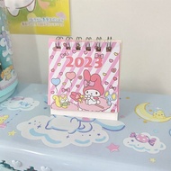 GIFTSTORES Yearly Cartoon My Melody Tabletop Self-standing Mini Agenda Boy Girls Planner Memo Pages Daily Schedule Standing Flip Calendar 2023 Desk Calendar Desktop Decoration