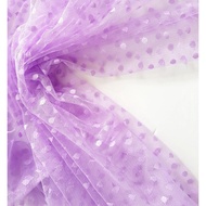 Kain Tile Polkadot Meteran Bahan Soft Tulle Motif Dot Bintik Bintang