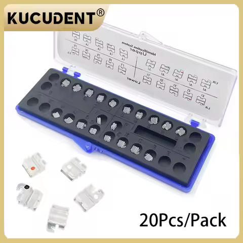 DCLOUD 20Pcs/Pack Dental Creamic Brackets Orthodontic Bracket Braces Monoblock Mesh Base Roth MBT So