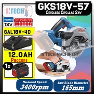BOSCH GKS18V-57 CORDLESS CIRCULAR SAW C/W 1x 12.0AH PROCORE 18V BATTERY AND GAL18V-40 CHARGER (GKS18