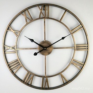 Large Wall Clock American Fashion Modern loft Iron Cafe Nordic Watch Unique Living Room Simple Creat