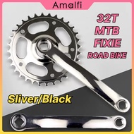 Universal MTB Fixie Crankset Road Bike Sprocket 32T 165mm Crank with Crank Arm Bicycle Accessories