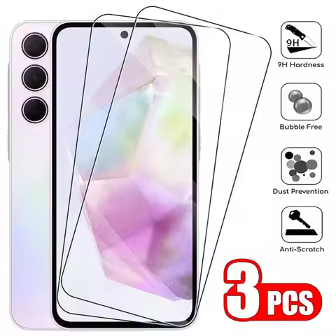 3Pcs Tempered Glass For Samsung Galaxy A26 Latam A06 A17 A36 A56 M07 M16 F16 F17 Wide8 Screen Protec