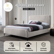 Luxe: Aurora Queen Bed Frame | Velvet King Bed Frame | Bedroom | Modern