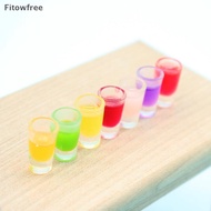 Fitow 7 Bottles/Set Dollhouse Mini Colorful Juice Cup Game Scene Model Doll House Accessories Simula