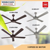 KDK Ceiling Fan K14RH-PBR K14RH-EY / K14PH-PBR K14PH-EY  56" Remote Control Kipas Siling