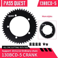PASS QUEST bcd 130 5 bolt Round/OVAL closed disc Bicycle Narrow Wide Chainring Road Bike Chain Wheel