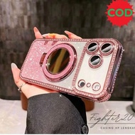 Luxury Sparkling Full Diamond Standing Mirror Case REALMI NOTE 50 C51 C51S C53 C61 C75 C75X NOTE 70