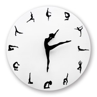 Charming Yoga Dancer Wall Clock Baby Room Decoration Modern Wall Clock Dancer Wall Actor Decoration 