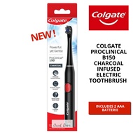 NEW Colgate Proclinical B150 Charcoal Infused Electric Toothbrush (Includes 2 AAA Batteries)