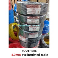 Southern 4.0mm pvc insulated cable - sirim & jkr approved #