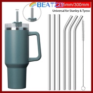 【Delivery from Malaysia】BEATZO 6Pcs Stainless Steel Straws, 8mm Silver Cup Straw, Drinking Reusable 