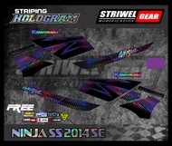Ninja SS SE Stiker Striping Variasi Motif Standar Hologram Kawasaki Ninja SS 2014 SE