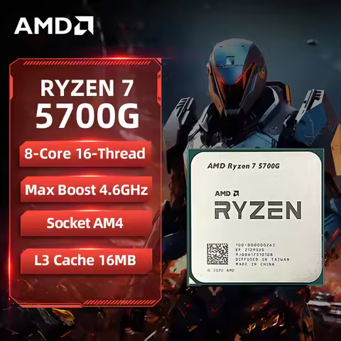 AMD Ryzen 7 5700G AMD R7 5700G CPU 8-Core 16-Thread 4.6GHz Unlocked Desktop Processor Socket AM4 Gam