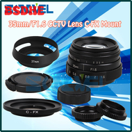 BSDHE Fujian 35mm F1.6 CCTV Lens C Mount + Lens Hood + Macro Ring For Fuji Fujifilm X-E2 X-E1 X-Pro1 X-M1 X-A2 X-A1 X-T1 X100T X-T10 SHWCD