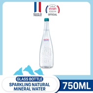 evian Sparkling Natural Mineral Water - Glass 750ml