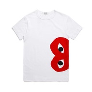 ≮225≯Fashion official store CDG play T shirt women and men Couple Casual style COMME des GARCONS shi