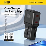 Kiip C35T Universal Travel Adapter Charger Mini Fast Charging 45w GaN Portable Travel