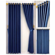 98% Glossy Blackout Curtains with 6 Doors, Minimalist Long and Short Doors