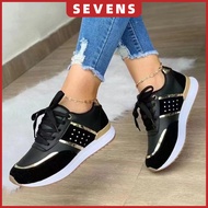 Ready stock kasut sukan perempuan sport wanita hitam putih plus size 35-43 2023 new fashion breathab