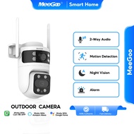 MeeGoo Outdoor Camera Dual Lens Dual Screens Security Wi-Fi Wireless IP Camera AI Human Detection
