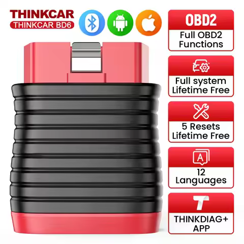 THINKCAR BD6 Auto obd2 Scanner All System Diagnostic Tool for iOS&Android, 5 Reset Service Code Read