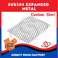 SCM Stainless Steel Expanded Metal Mesh BBQ Grill Mesh Diamond Shape Wire Net Jaring Besi 菱形钢网 DIY Custom Size