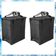 (BYZM) 2 Pack Insulated Reusable Grocery Bag Food Delivery Bag with Dual Zipper