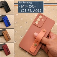 Samsung Galaxy M14 5G Samsung S23 FE Samsung A05S Plain I-Ring Back Silicone Case Cover Casing Mobil