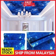 [NEW] Universe Starry Sky  Ceiling Wallpaper 3d Bedroom Pelekat Dinding Hiasan Bilik Tidur Planet Dr