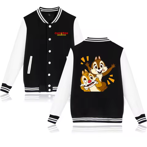 Chip n Dale Bomber Jacket Women Men Autumn Baseball Jacket Coat Cartoon Kid Streetwear Harajuku Bomb