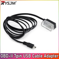 170cm OBD2 OBD-II For OBD Gauge 7pin Diagnostic Extension Adapter to Mini USB Cable Micro USB Kabel 