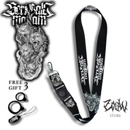 GANTUNGAN NIGHT WOLF LANYARD Card Holder Phone Key Holder AdjustableRing