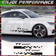 2PCS Car Door Side Sticker For Audi TT 8n 8j 8s MK1 MK2 MK3 Tuning Accessories Auto Sport Skirt Deco